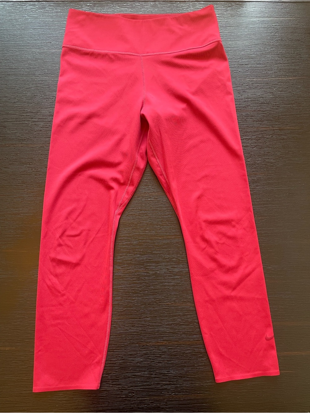 Nike ONE LUXE Dri-fit Mid-Rise Tight Fit 7/8 Rose Red Leggings Sz Med